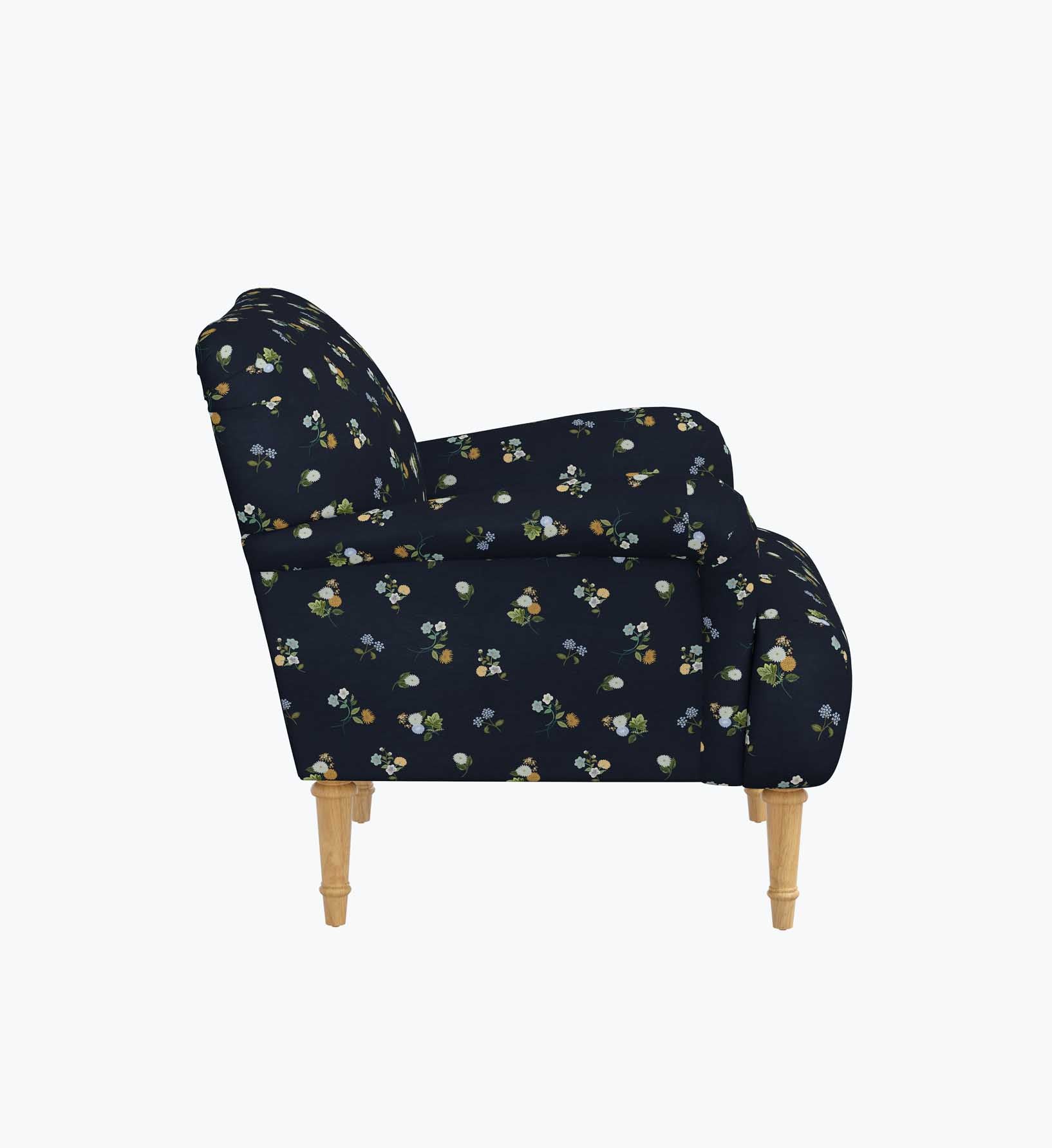 Bristol Armchair - Ditsy Dahlia Navy - Image 9