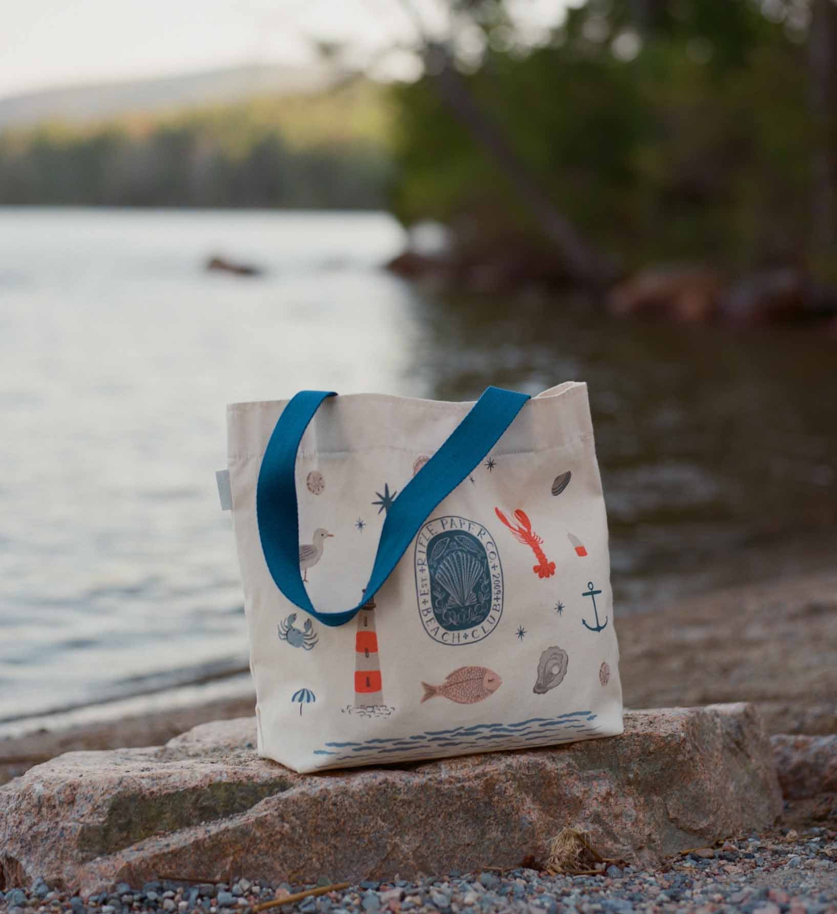 East West Canvas Tote Bag - Seaside - Image 2