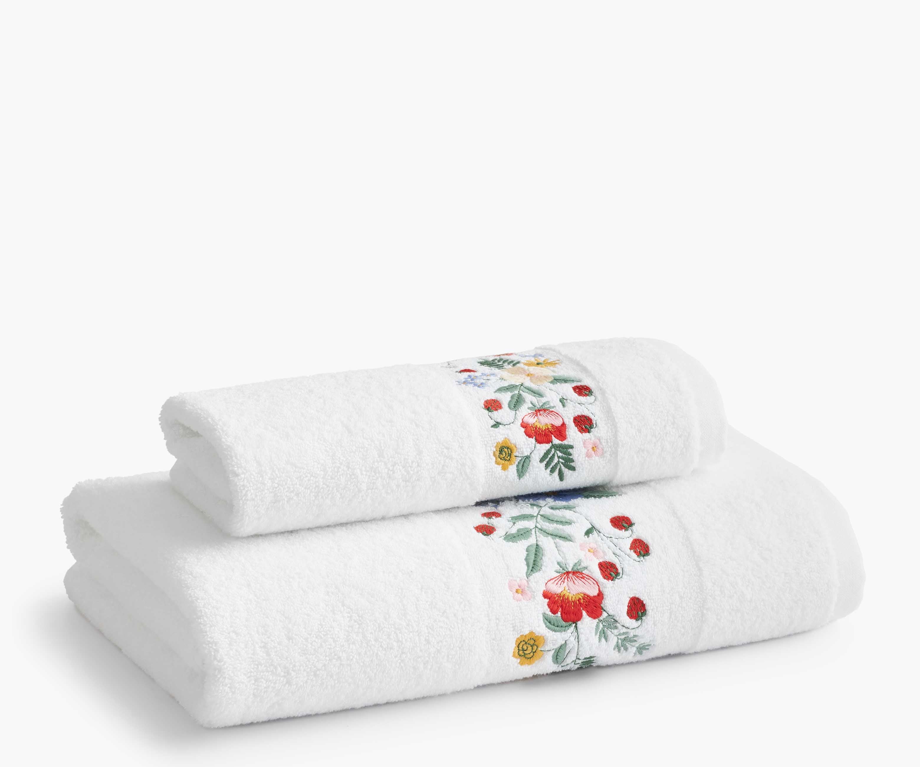 Embroidered Hand Towel - Strawberry Fields - Image 4