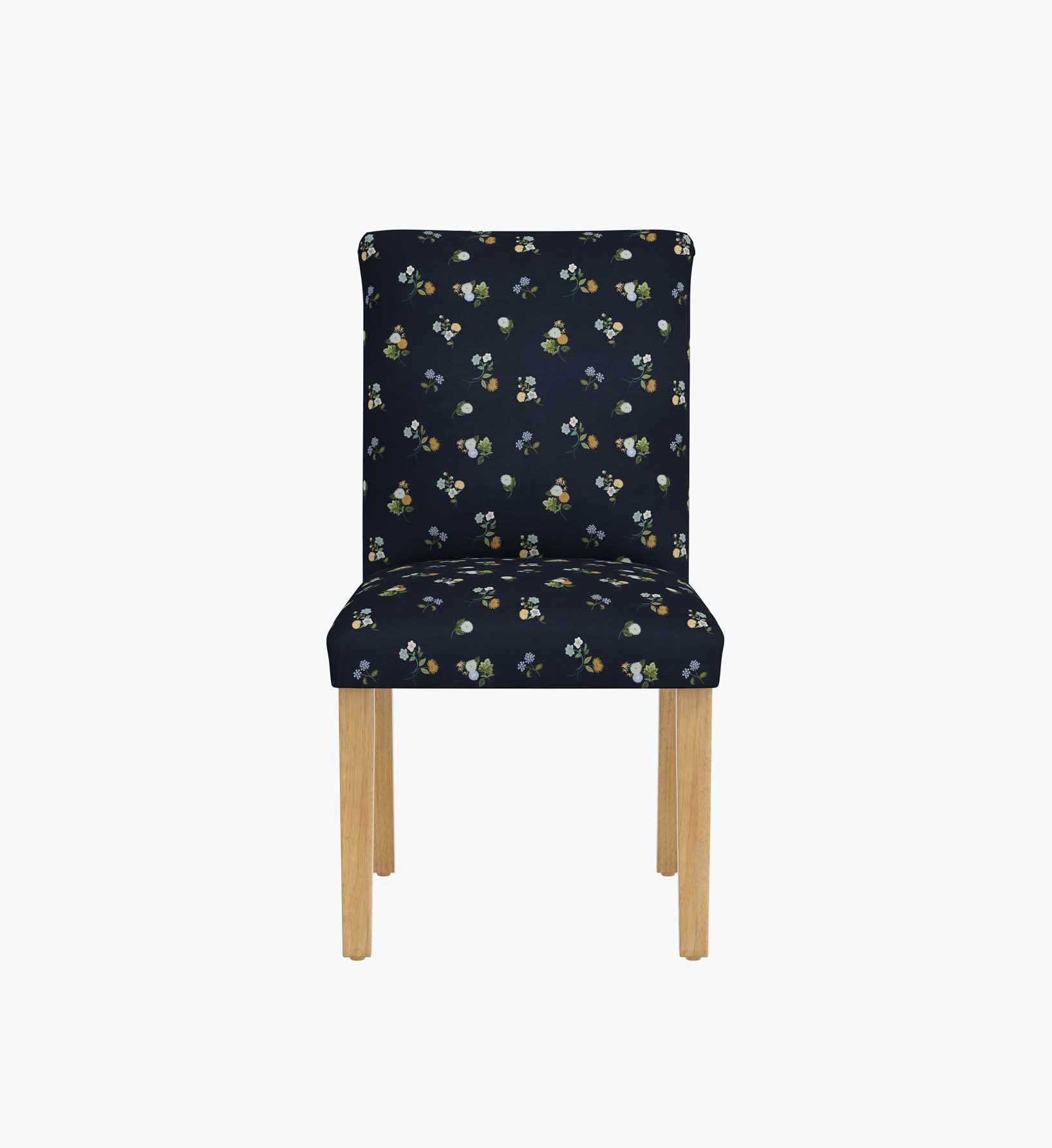 Lorraine Dining Chair - Ditsy Dahlia Navy - Image 2
