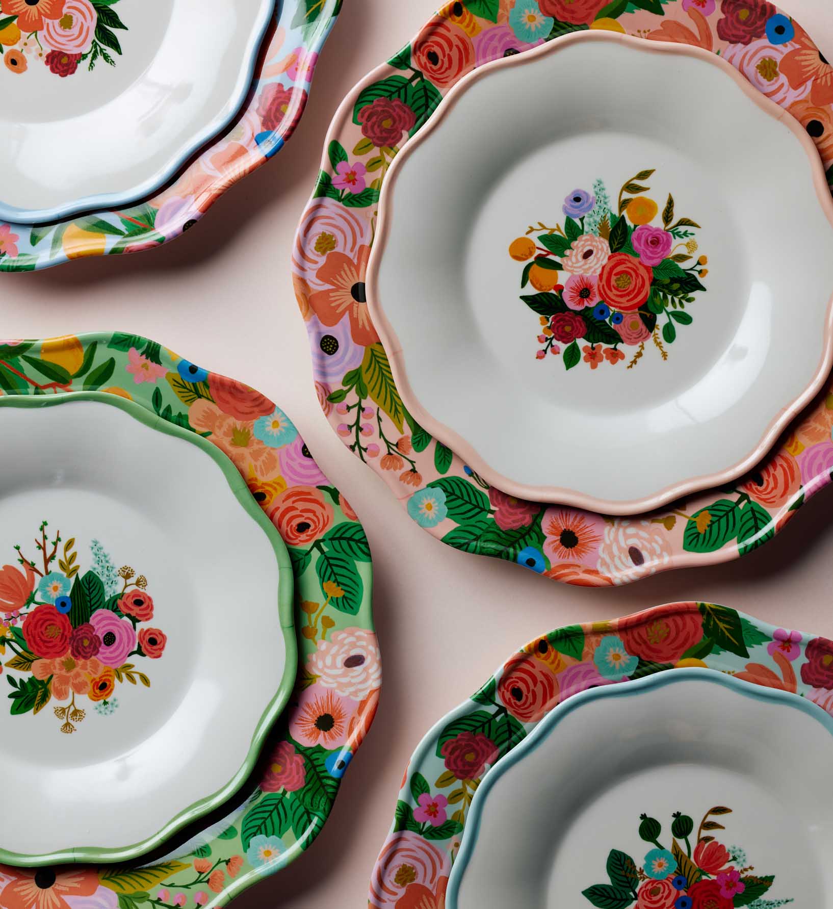 Melamine Assorted Dessert Plates - Garden Party - Image 2