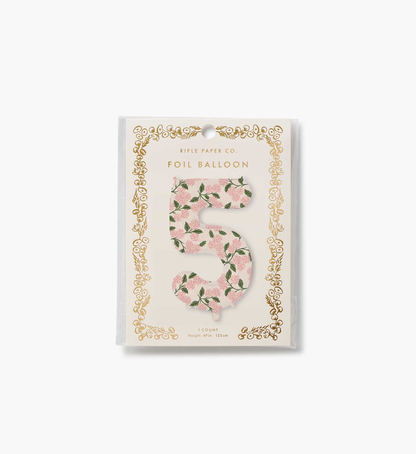 Numbered Foil Balloon - Pink Hydrangea - Image 12