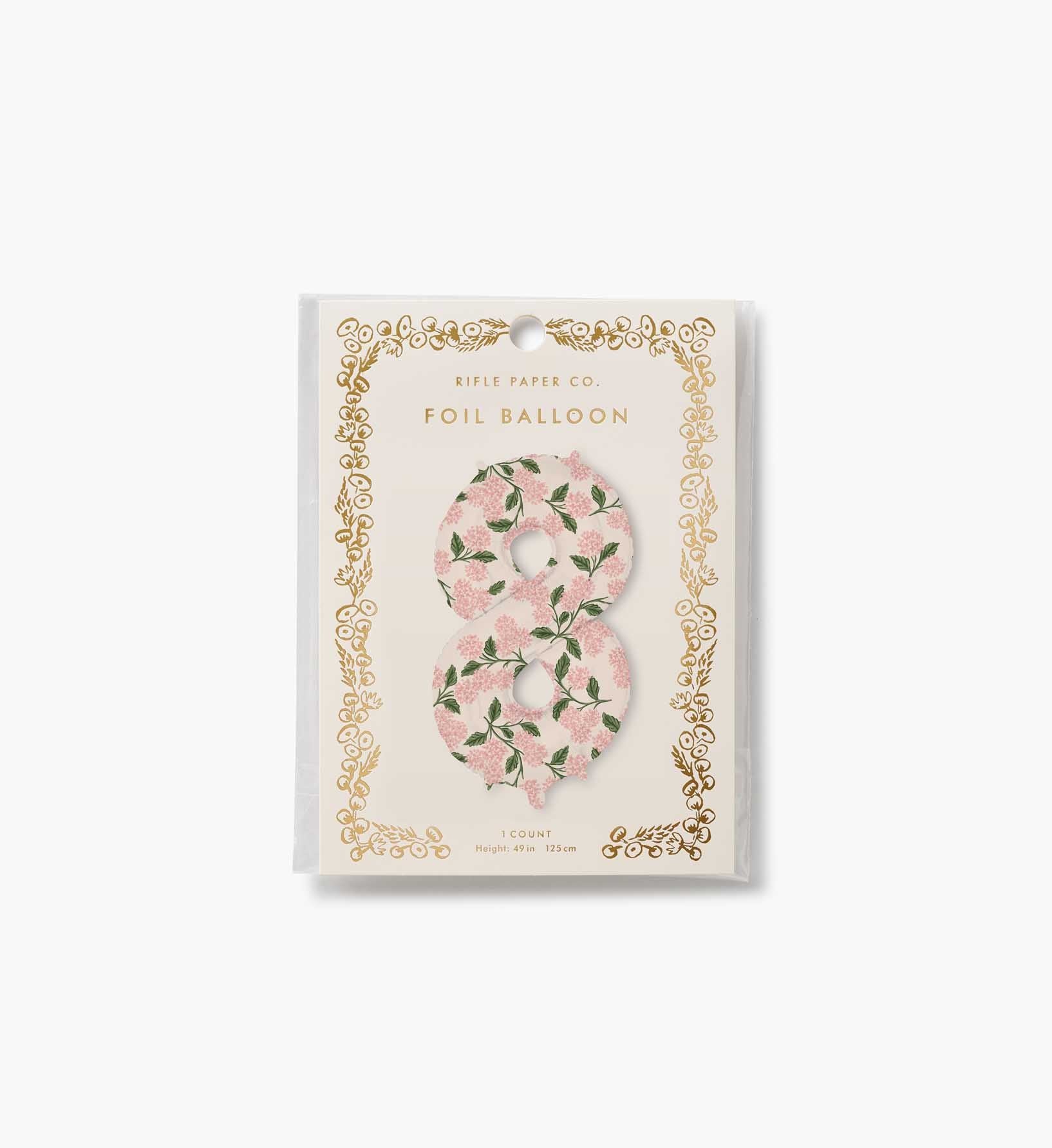 Numbered Foil Balloon - Pink Hydrangea - Image 18
