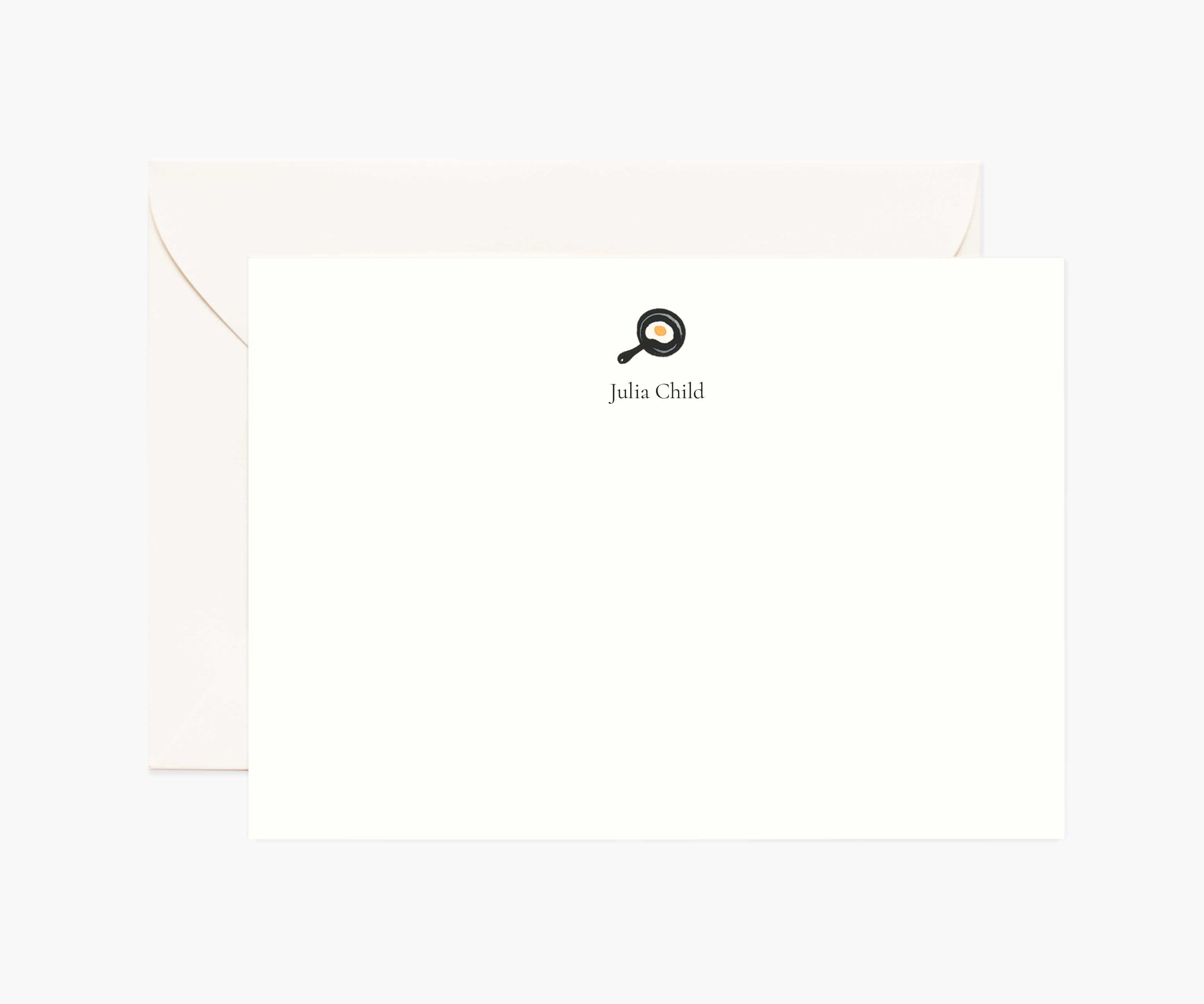 Food & Drink Personalized Stationery - Frying Pan