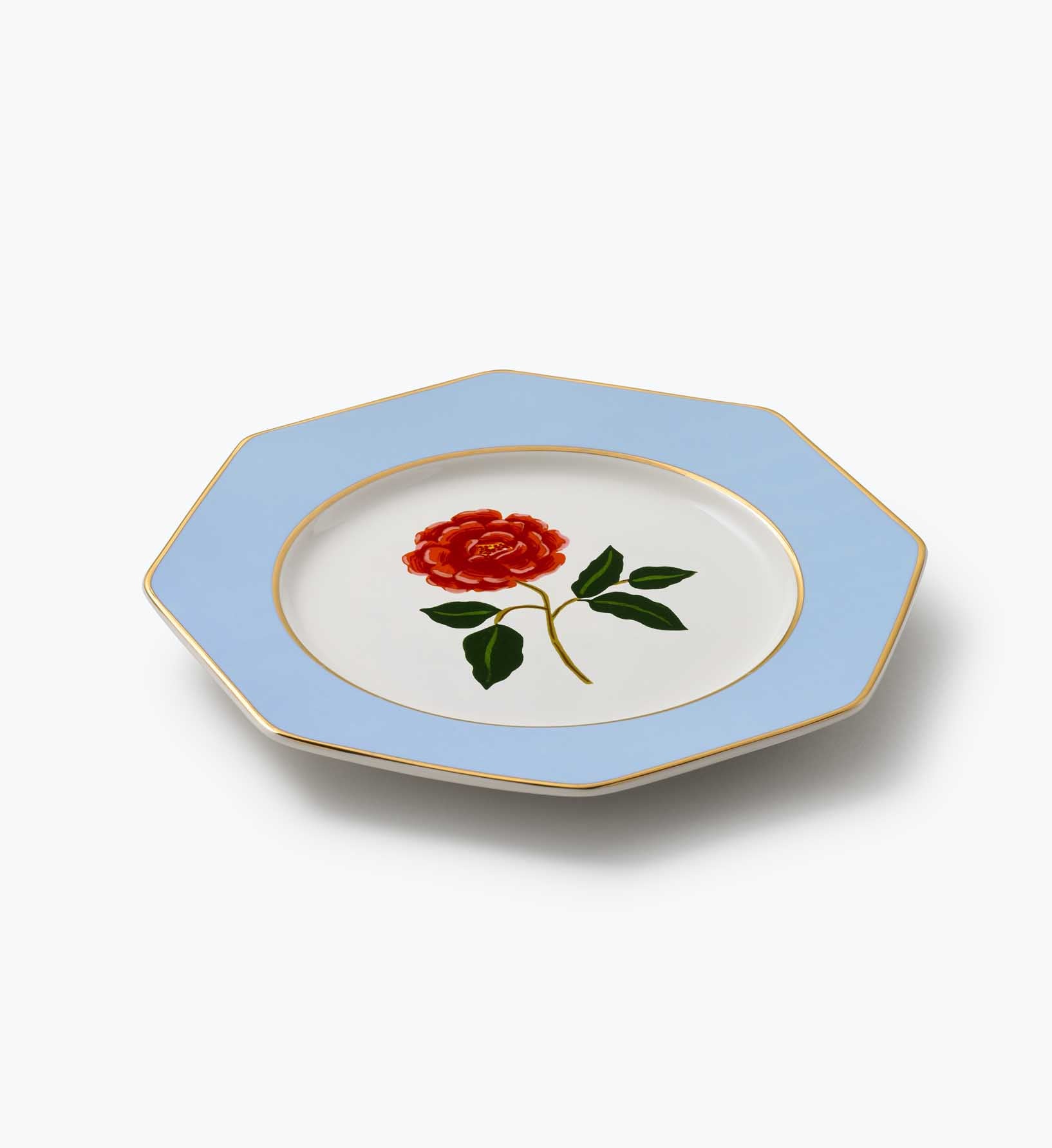 Porcelain Dessert Plate Set - Roses - Image 15