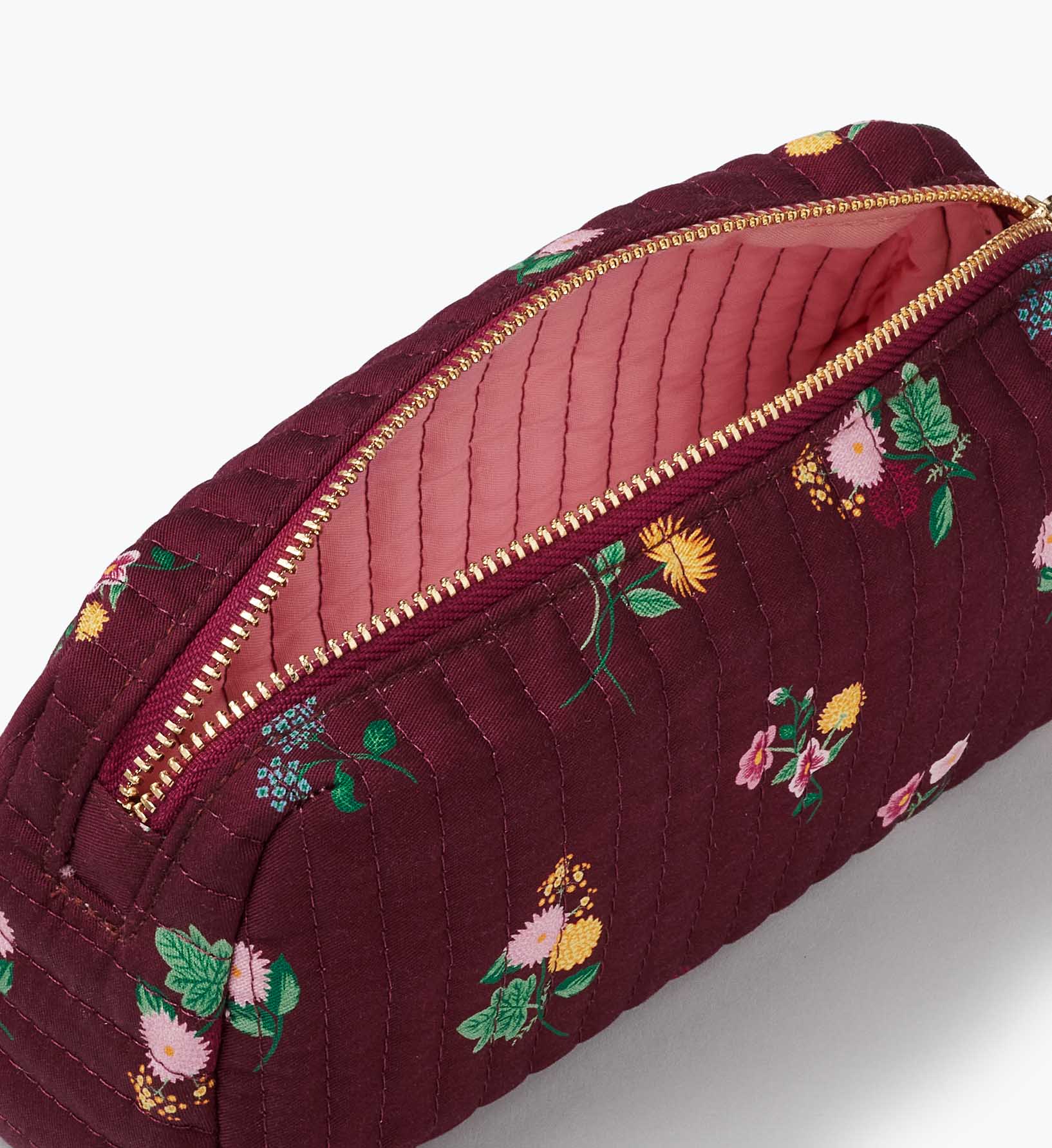 Quilted Small Cosmetic Pouch - Ditsy Dahlia - Image 2