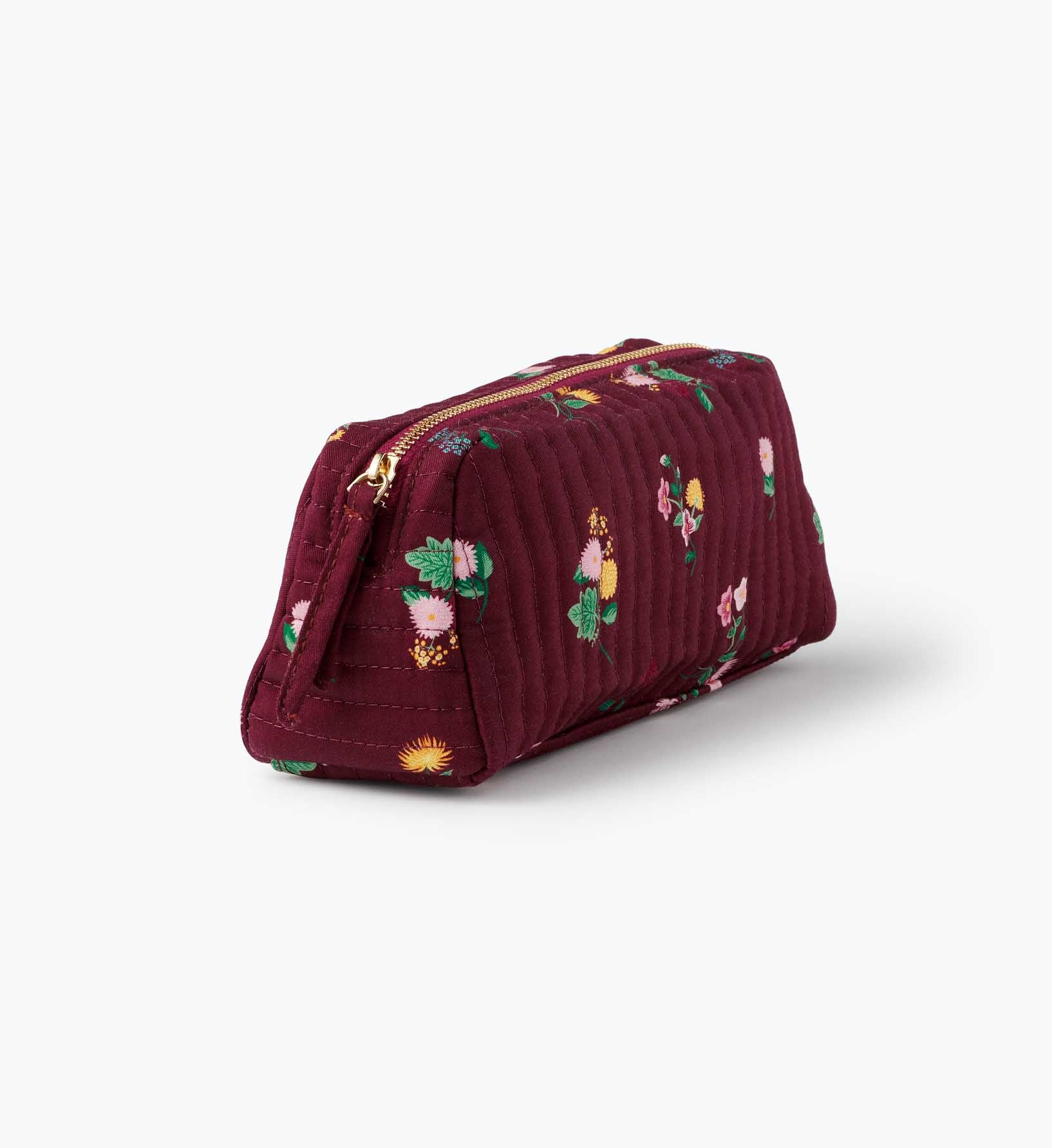 Quilted Small Cosmetic Pouch - Ditsy Dahlia - Image 3