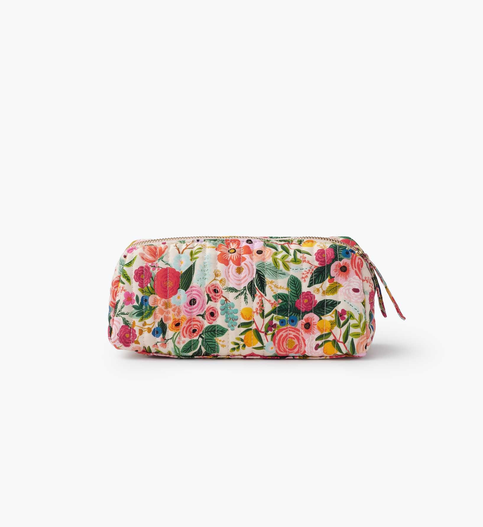 Quilted Small Cosmetic Pouch - Garden Party - Image 4