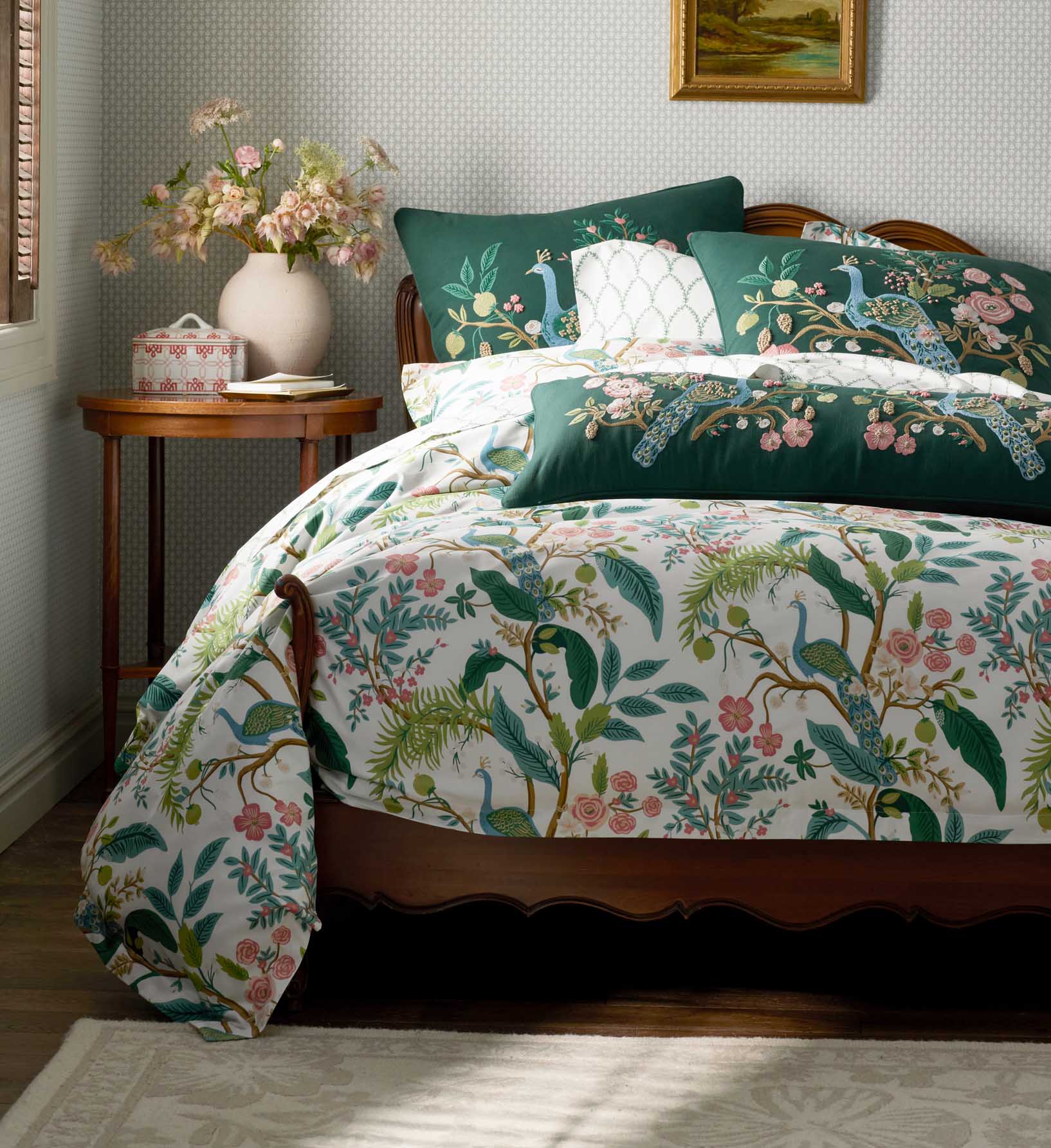 Sateen Duvet Cover - Peacock White - Image 2