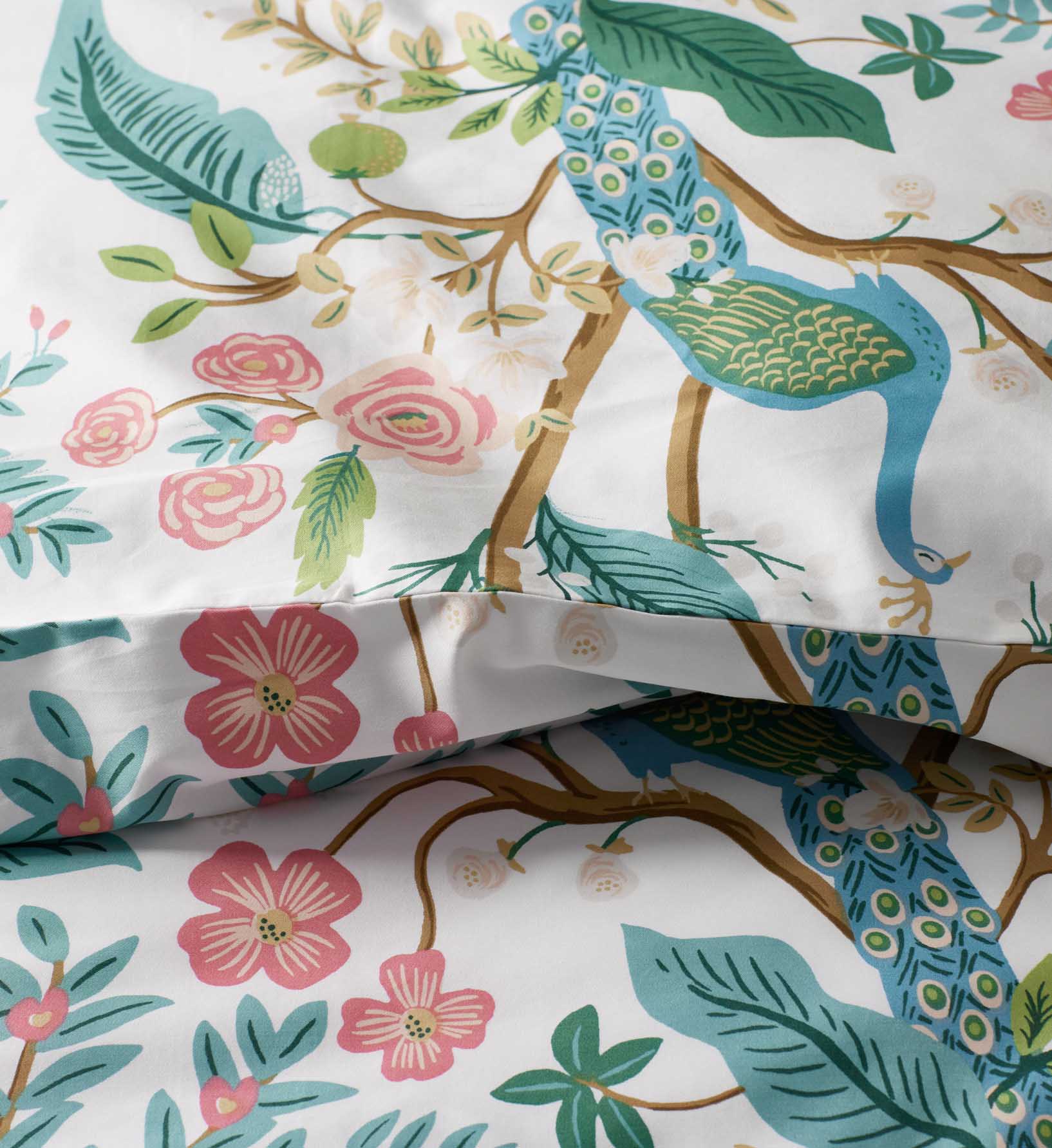Sateen Duvet Cover - Peacock White - Image 5