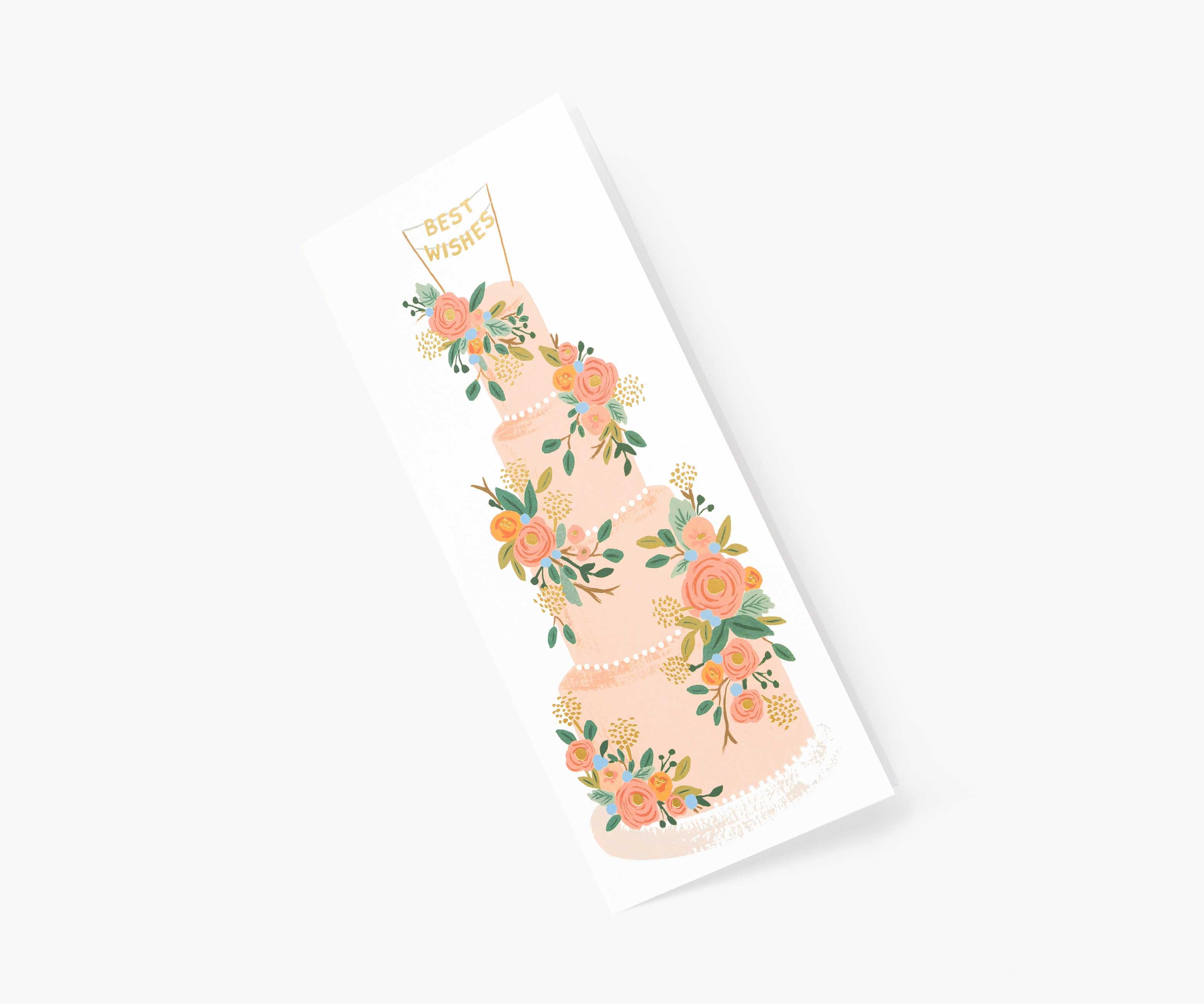 Tall Wedding Cake Money Holder Card - Single Card - Image 2