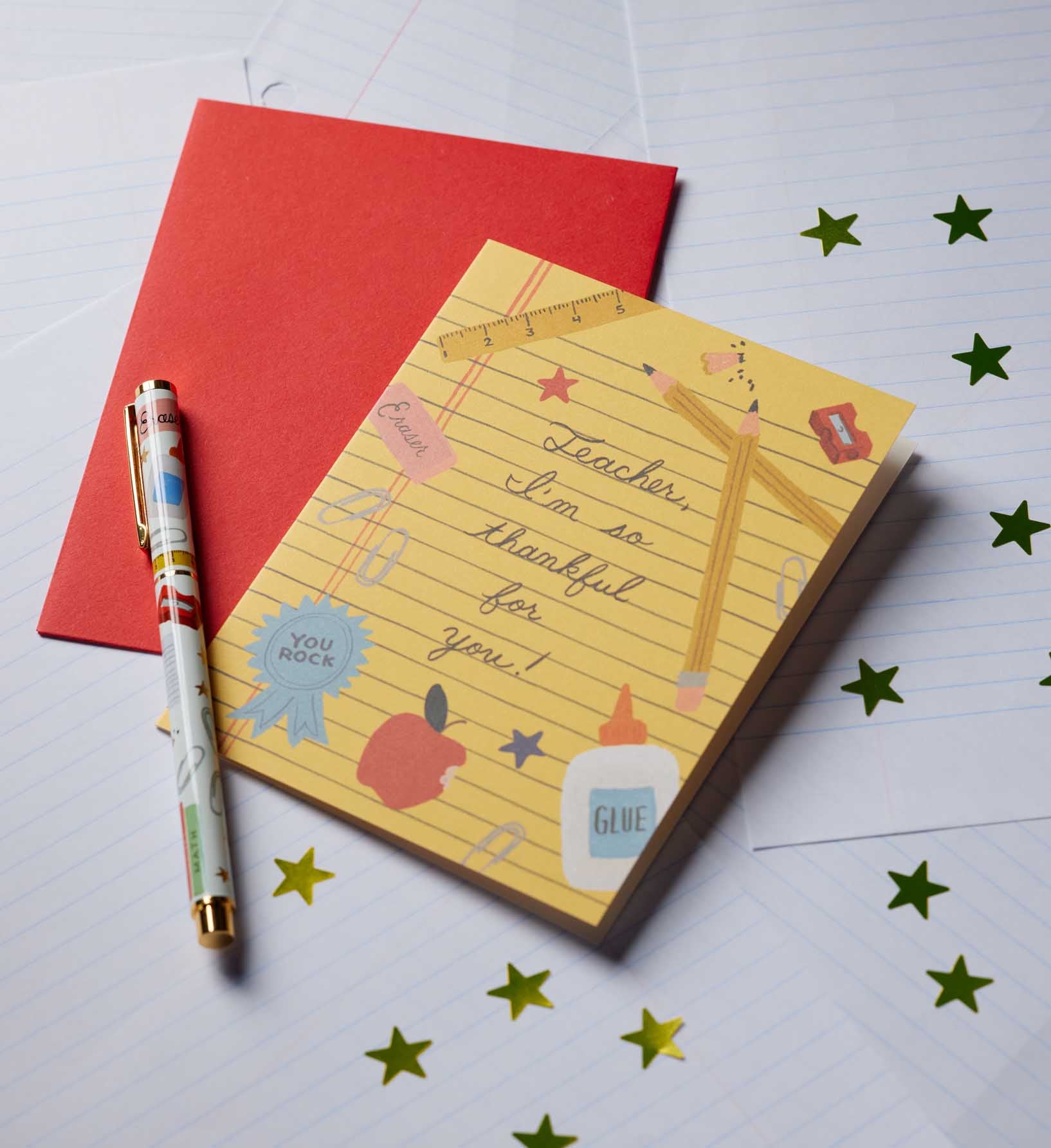 Thankful For Teacher Thank You Card - Single Card - Image 2