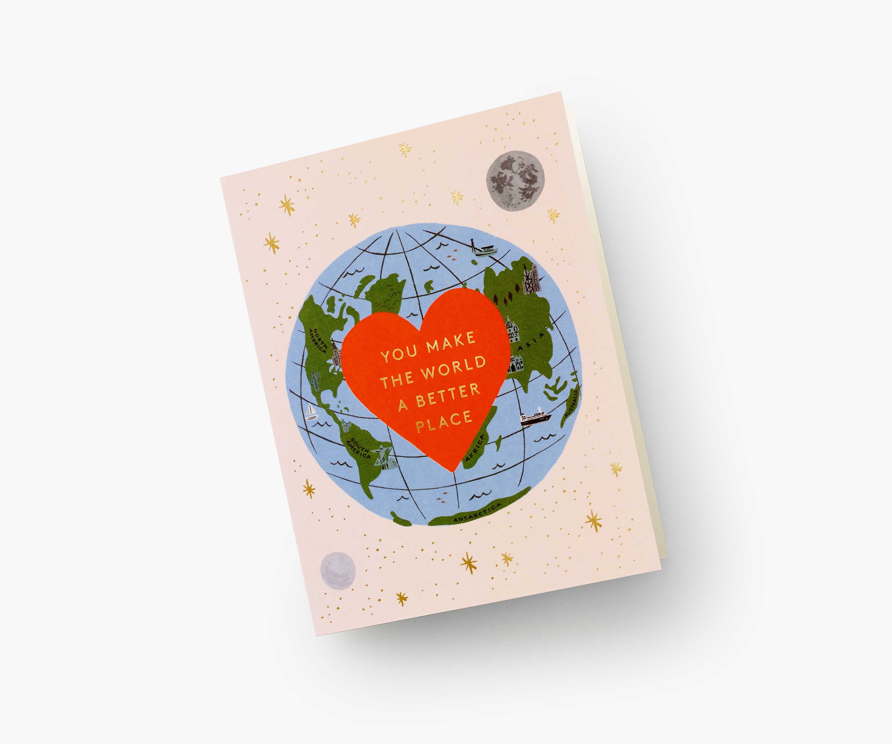 You Make the World Better Love & Friendship Card - Single Card - Image 2